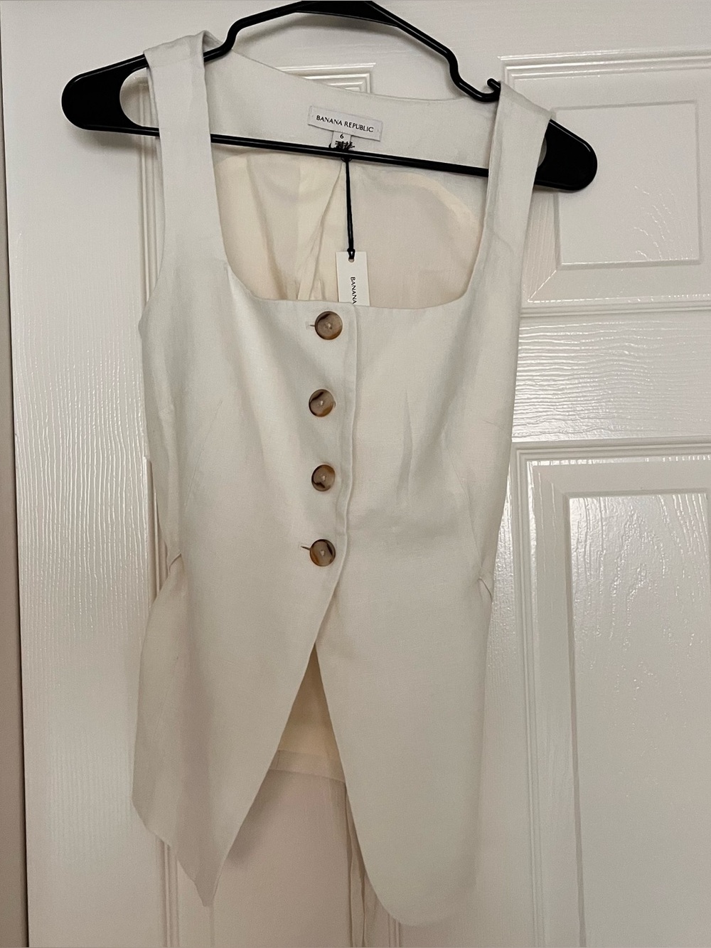 NWT Banana Republic Linen Vest 6